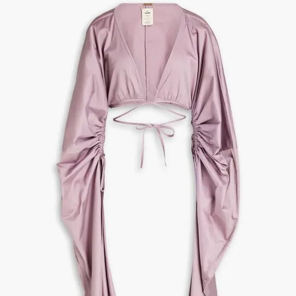 Cult Gaia Adriel Cropped Ruched Top